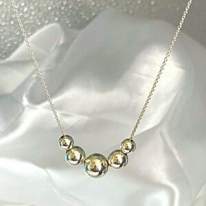 AFS# Sterling 925 Silver Beaded Necklace